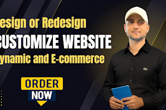 design or redesign website, dynamic and ecommerce website, web development