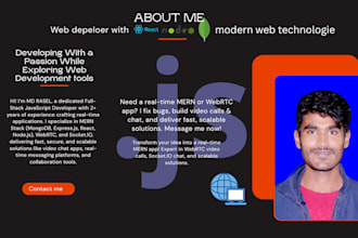 fix bugs or add real time features in your mern, socketio, or webrtc app