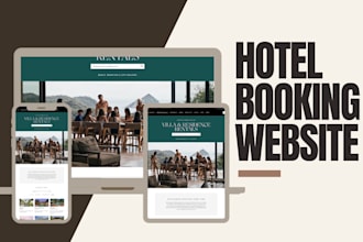 create a hotel booking or airbnb website using wordpress or squarespace