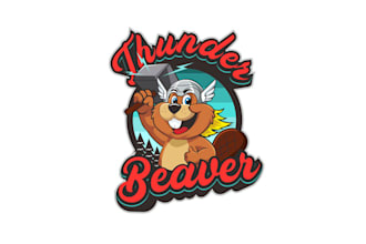 design minimal classic thunder beaver logo