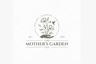design mother garden holistic pediatric logo
