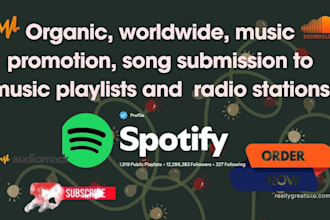 do organic worldwide music promotion, submission to music playlist radio station