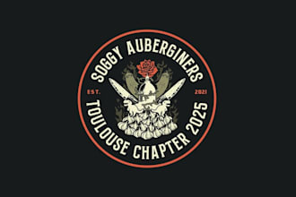 design motorcycle style cooking club logo