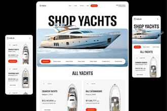 design yacht rental website boat rental yacht booking website cargo website, app