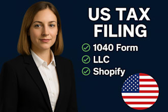 file your US tax return 1040 form llc shopify or freelancer taxes