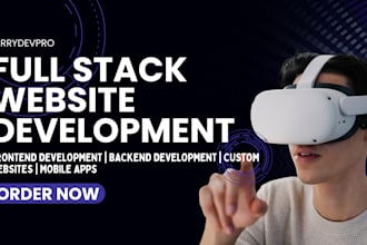 do custom website development as full stack developer backend frontend developer