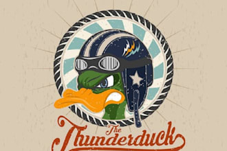 design outstanding thunder duck logo