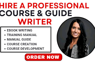 be content creator course development manual guide writer on health finance book