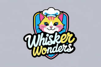 design cat mascot logo with unlimited revision