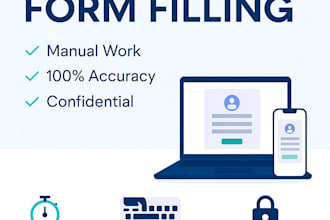 fill out online forms or applications manually and precisely
