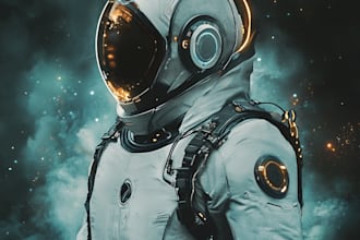make a sci fi character illustration or sci fi character