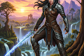 create a unique fantasy book cover illustration