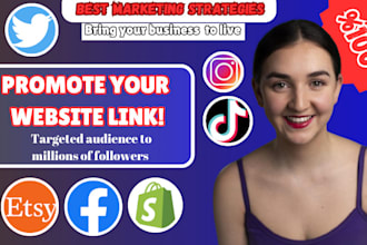 shoutout promotion share website link to 110m USA, UK, de  ig fb tiktok audience