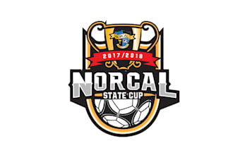 design awesome football norcal state cup logo