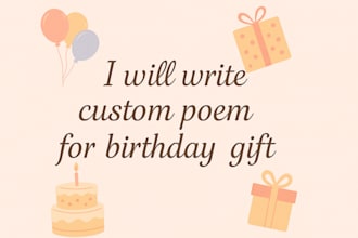 write a creative birthday poem for your loved ones