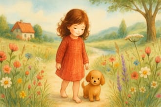 draw watercolor children storybook illustration amazon KDP