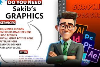 be your graphic and designer for illustrator photoshop work