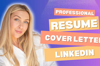 upgrade or write resume letter and cover letter, cv in 12 hours