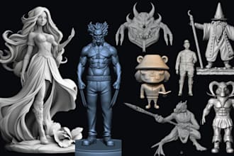 custom 3d anime figure 3d miniature 3d character action figure 3d toy stl file