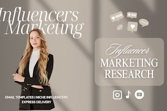 research the best influencers for your business niche
