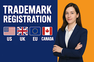 assist with trademark registration USA, UK, eu  or canada search