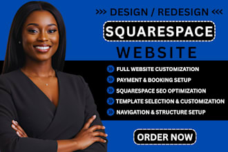 design, redesign squarespace website or build website development squarespace