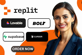 develop lovable ai web apps, saas mvp , and website using bolt, supabase, replit
