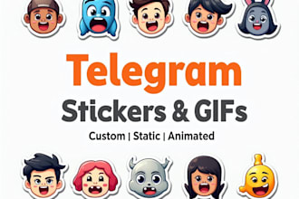 create telegram stickers animated stickers gif animation cartoon character