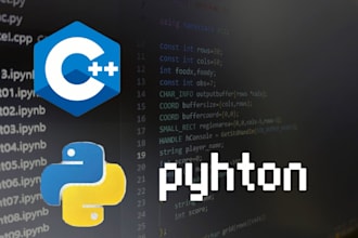 do any python or c programming tasks and design algorithms
