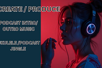 produce intro outro music ukulele radio jingle podcast intro outro brand jingle