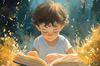 do children story book illustration and book cover art