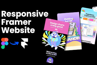 design a responsive framer website or convert your figma to framer