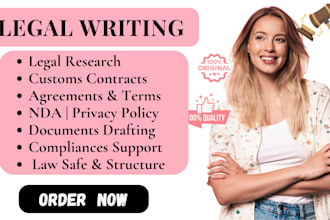do legals research, legal contracts, agreements, documents, terms and conditions