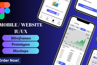 do UI UX design, website, dashboard, mobile app UI UX design