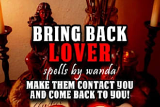 cast a strong spell for any situation, bring back love and a good luck jobs