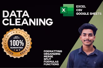 clean excel spreadsheet, use vlookup, formulas and data analysis