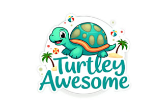 design turtle mascot logo 12 hours with satisfactio