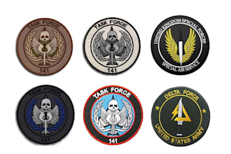 make vintage, skull, military patch, sticker, hipster badge logo design