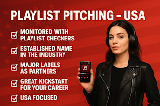 pitch music to a network of organic USA focused playlists