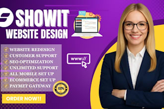design or customize your showit website, update showit or template