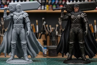 3d print and paint hand paint custom figurines for gaming anime display gifts