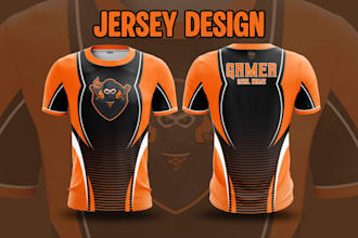 design jersey for esports,basketball,soccer,etc in 24 hours
