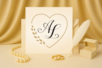 create a wedding initials, monogram, logo