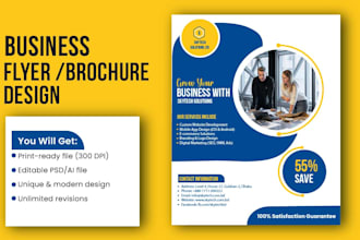 professionally design business flyers brochures leaflets and one page pdfs