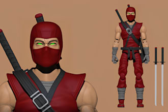 3d printable figure character articulated action figure stylized figurine status