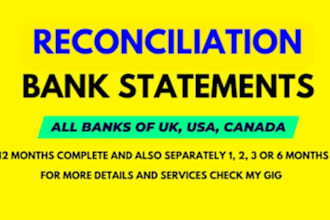 do prepare financial statements, bank reconciliation for you