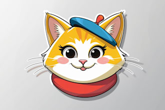 design cat mascot logo with unlimited revision