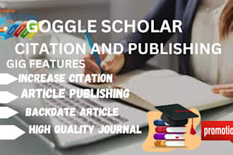 increase goggle citation and h index in google scholar to promote your article