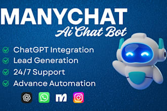build custom ai chatbot for your social media with manychat