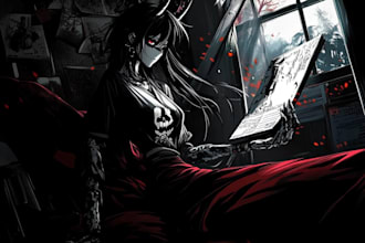 make a best dark fantasy horror character art
